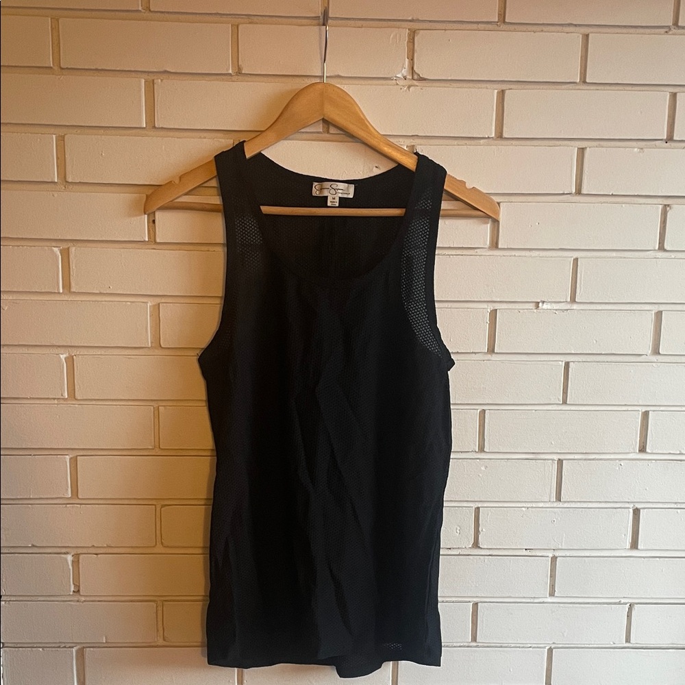 NWOT - Jessica Simpson - Black Mesh Tank Top